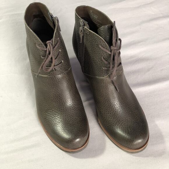 Korks Kork-Ease ROANA Ankle Booties Leather Boots Women's Brown Lace-Up Size 7M - Picture 2 of 10